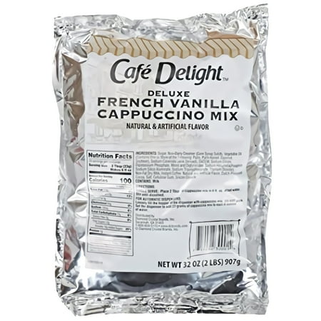 Cappuccino Mix by Cafe Delight | 2 Pound Bag | Deluxe French Vanilla