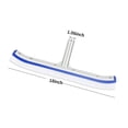 thumbnail image 3 of Swimming Pool Wall & Tile Brush ,18" Heavy Duty Vinyl Polished Aluminum Back Cleaning Brush Head Designed for Cleans Walls, Tiles & Floors, Nylon Bristles Brush Head with EZ Clips (Pole not Included), 3 of 7