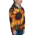 thumbnail image 5 of Pofeuu Sunflower Floral Butterfly Print Teenage Zipper Hoodie Sweatshirts Hooded Casual Jackets With Pocket For Boys Girls-Medium, 5 of 6