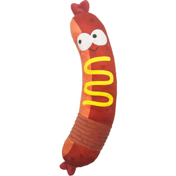 GiGwi Soft Squeaky 15.5" Plush Sausage-shapped Dog Toy