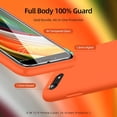 thumbnail image 2 of [3 in 1 for iPhone SE case 2022/3rd/2020/2nd gen, iPhone 7/8 case，with 2 Pack Screen Protector, Liquid Silicone Ultra Slim Shockproof Protective Phone Case [Microfiber Lining] (Orange)\u2026, 2 of 5