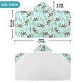 thumbnail image 4 of Yayeee Kids Hooded Towel with Hand Pockets Beach Soft Absorbent Bath Wrap 50 x 23.5 inch, Green Otters Pattern, 4 of 5