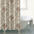 thumbnail image 5 of Floral Shower Curtain Watercolor Botanical Bathroom Decor Rustic Flower Design Fabric Bath Curtain for Tub Country Style Home Accessories with Hooks，84x72in(210x180cm), 5 of 5