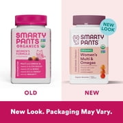 SmartyPants Womens Organic Multi & Vegetarian Omega 3 Gummy Vitamins with D3, C & B12 - 90ct