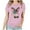 Pink, variant on VBTAPA Happy Easter Shirts for Women Funny Egg Graphic Tees Short Sleeve Cute Rabbit Bunny T-shirt Lightweight Holiday Blouse Tops Big Sales Today Army Green L