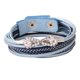 thumbnail image 1 of Pulsera envuelta de múltiples capas para mujer, pulsera con colgante de lazo de diamantes de imitación, joyería (azul cielo), 1 of 3