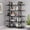 Black, variant on 5-Tier Vintage Industrial Bookcase - 72 Inch Tall Open Storage Shelving Unit for Home Office Living Room Decor (White)