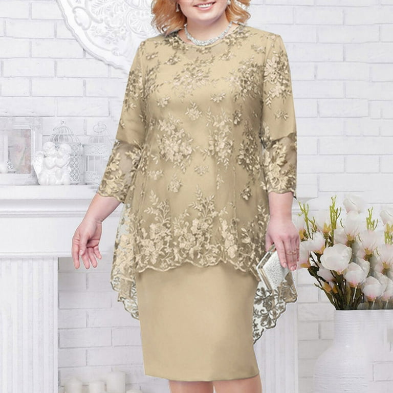 Neutral lace dress online
