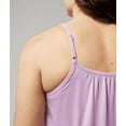 thumbnail image 4 of 32 DEGREES Cool Womens Shirred Flowly Relaxed Lounge Built-in Cups Shelf Bra Tank Cami (XXL, Smokey Grape Heather), 4 of 4
