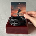 thumbnail image 6 of Be Strong in The Lord Ephesians 6:10 Men's Stainless Steel & Vegan Leather Cross Bracelet - Vegan Leather with Stainless Steel, 6 of 14