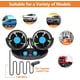 thumbnail image 5 of Ventilador de coche de 12 V, encendedor de cigarrillos/fuente de alimentación USB, ventilador de coche de doble cabezal y control, dos modos de velocidad, rotación de 360 grados para varios, 5 of 5