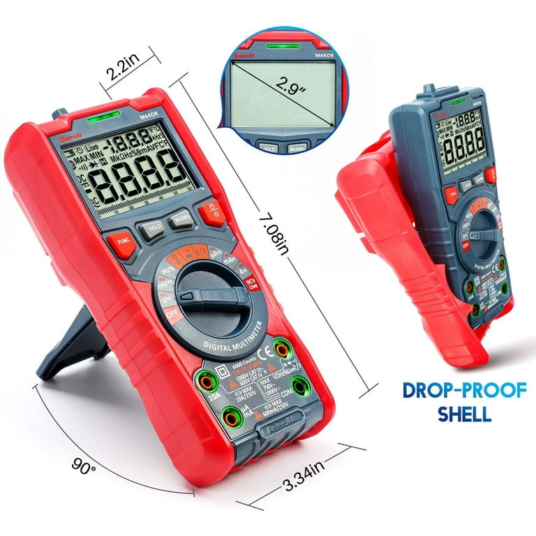 AstroAI Digital Multimeter, TRMS 6000 Counts Auto-Ranging Voltage Tester 