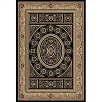 Concord Global 44135 5 ft. 3 in. x 7 ft. 7 in. Jewel Aubusson - Black