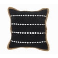 thumbnail image 2 of Laddha Home Designs Handwoven Striped Cotton Throw Pillow Cover - 18" - Black and White, 2 of 9