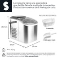 thumbnail image 2 of Máquina De Hielo Portátil De Encimera Con Asa Y Pala Maquina De Hielo De Bala Con 2 Tamaños De Hielo 8 Cubos En 6 Minutos Maquina Hielo De Limpieza Automática Para Bar y Fiestas, 2 of 7