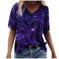thumbnail image 1 of DPTALR Femmes Tops, Blouse Décontractée pour Femmes Grande Taille des Fleurs Scéniques Impression Col Rond T-Shirt Tops, 1 of 6