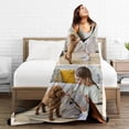 thumbnail image 4 of Personalized Custom Blanket with Photo Birthday Gifts for Family Son Daughter Wife Husband, Birthday for Her Him, Women Men Gifts Fits Couch Bedroom Living Room, 4 of 6