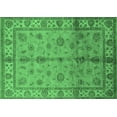 thumbnail image 1 of Ahgly Company Indoor Rectangle Oriental Emerald Green Traditional Area Rugs, 4' x 6', 1 of 4