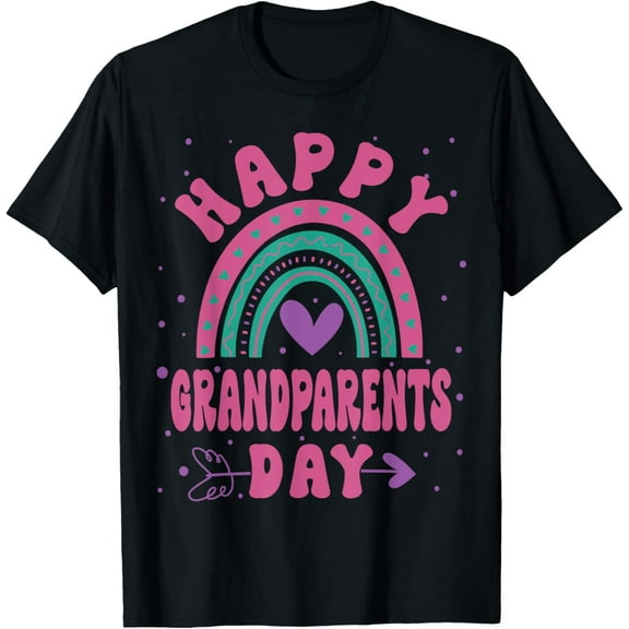 Happy Grandparents Day Funny Grandparents Day For Girls Boys T-Shirt100% cotton short-sleeved shirt for both men and women