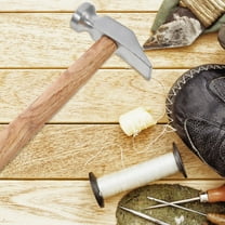 HONMEET Mini Steel Hammer Wooden Handle 1Pack