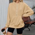 thumbnail image 3 of Womens Sweatshirts Half Zip Cropped Pullover Quarter Zipper Hoodies Fall Fashion Outfits Clothes Sky Blue XXL, 3 of 5