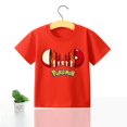 thumbnail image 3 of Colourful T-shirts Anime Cartoon Pikachu Gengar Printed Top Casual Clothes Winter Warm Bottom Shirt Kids Birthday Gifts, 3 of 5