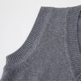 thumbnail image 7 of Generic Boys Girls School Uniform Sweater Vest Kids Toddler Cotton Knit V-Neck Button Sleeveless Sweater Cardigan Light Casual Jacket, 7 of 7