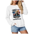 thumbnail image 6 of Leey-World Flag Cross Tree 250 Years Faith and Freedom 1776-2026 T-Shirt American Flag Long Sleeve Shirt Women(White,L), 6 of 9