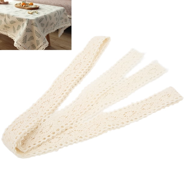 Adorno De Encaje, Material De Bricolaje Hecho A Mano, Costura De Algodón, Cinta De Encaje Multiusos Retro Beige Para Fiesta, Boda, Embalaje De Regalo