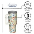 thumbnail image 4 of OBREWU Pioneer Flower Tumbler with Handle and Lid,Pioneer Flower 40oz Double Wall Vacuum Insulated Tumbler,Cups Gift for Women and Men, 4 of 7