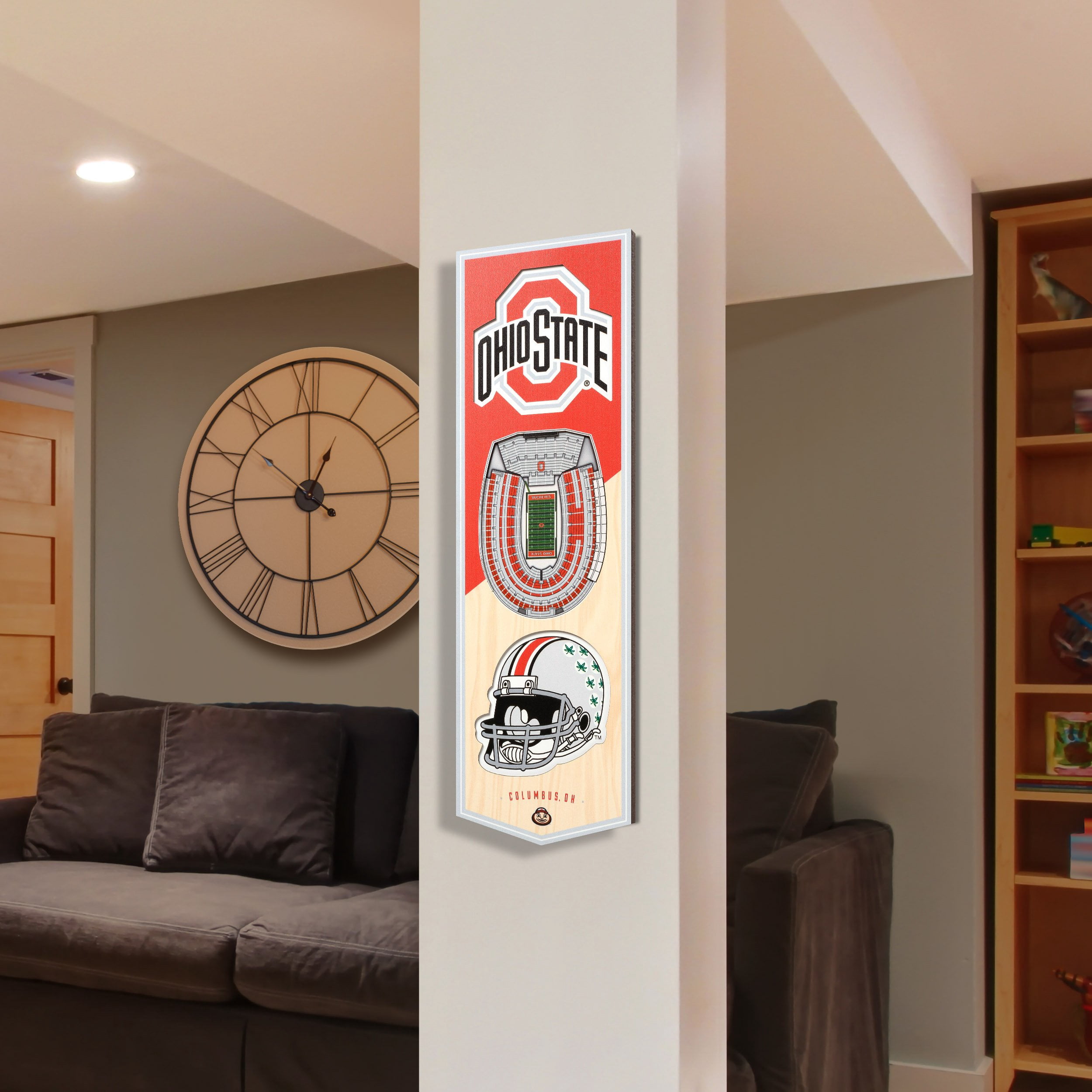YouTheFan NCAA Ohio State Buckeyes 3D Stadium Banner 6x19