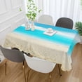 thumbnail image 5 of Coolnut Summer Island Beach Tablecloth 60" x 108" Rectangle Table Cloth Stain-Resistant Dining Table Cover for Home Dinner Party House Decor, 5 of 7