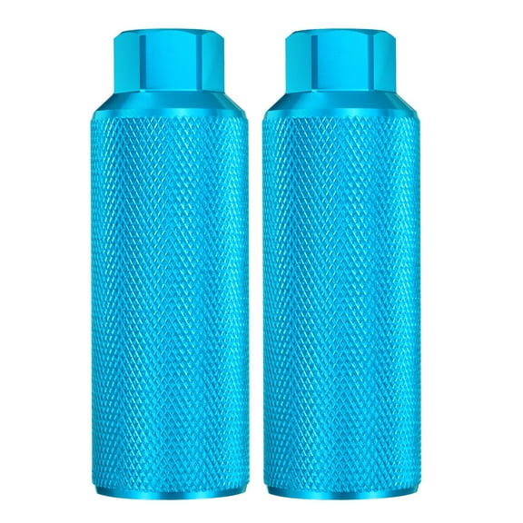 Uxcell 2 Pairs Bike Pegs Aluminum Alloy Rear Stunt Pegs Anti-Skid Back Seat Stands Fit 3/8 Axles for Mountain Bike Black Yellow