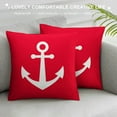 thumbnail image 3 of GOSMITH  Throw Pillow Cover White Anchor Red Background Decorative Pillow Case Home Decor Pillowcase, 3 of 5
