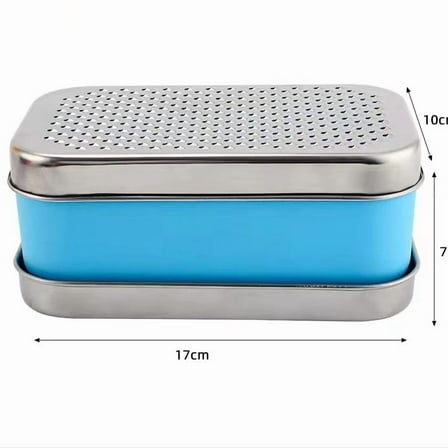 Cheese Grater with Container, Stainless Steel Cheese Shredder, Multifunctional Box Grater, Graters for Kitchen to Shredding Vegetable, Fruits