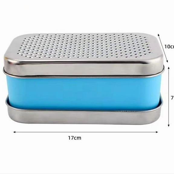 Cheese Grater with Container, Stainless Steel Cheese Shredder, Multifunctional Box Grater, Graters for Kitchen to Shredding Vegetable, Fruits