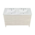 thumbnail image 6 of Cascade 48" Freestanding Bathroom Vanity in White Oak with 3-Hole Widespread Double Basin Sink Top, 6 of 9