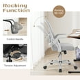 thumbnail image 6 of CONCETTA Ergonomic Office Chair with Flip-up Arms & Lumbar Support – Mid-Back Desk Gray, 6 of 8