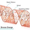 thumbnail image 2 of Cinta decorativa CT CRAFT LLC Sparkling Glitter, 6,35 cm x 9,1 m, color naranja bronce, 2 of 6