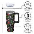 thumbnail image 3 of 30oz Christmas Ornaments Tumbler with Lid and Straw, Stainless Steel Cup with Handle Snowman Travel Coffee Mug, Xmas Gifts, 3 of 5