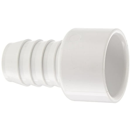 Spears 474 Series PVC Pipe Fitting, Adapter, Schedule 40, White, 1"Barbed x 1" Socket 1 Inch 1