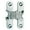 Silver, variant on SOSS 20826D 5/8" x 2-3/4" Medium Duty Invisible Hinge for 1" Doors Satin Chrome Finish