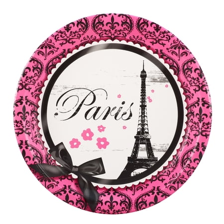 Paris Damask 9  Dinner Plates  24ct  Great for Birthday Parties