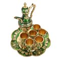 thumbnail image 4 of Set De Tetera Vintage, Juego De Cafetería Turca Kit De Olla De Vinos De Metal Con Bandeja De Tetera Y 6 Tazas Para Banquetes De Fiesta Diarios Para Artesanías De Arte En Casa, 4 of 7