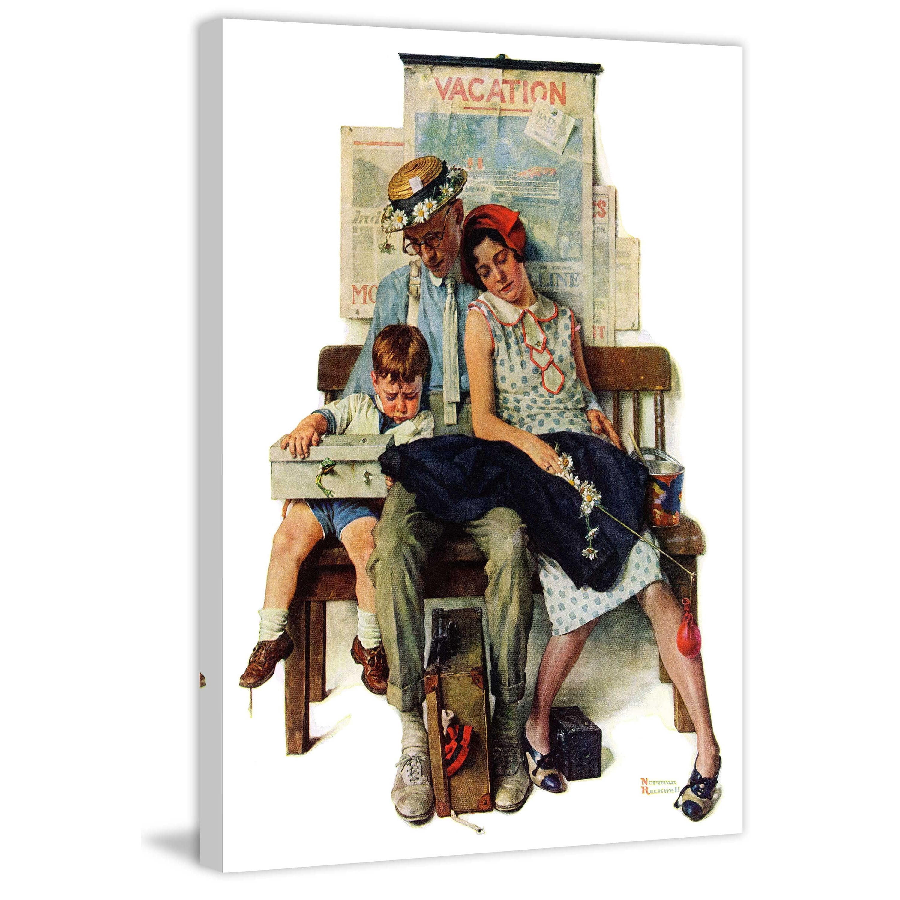 Marmont Hill "Home from Vacation" by Norman Rockwell Painting Print on Canvas
