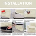 thumbnail image 3 of JIATER 3-Piece Sofa Cover Stretch Couch Cover Velvet Sofa Slipcover Furniture Protector with 2 Cushion Covers,Loveseat Beige, 3 of 7