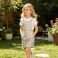 thumbnail image 6 of FYDUU Kids Girls Sleeveless Plaid Overalls Dress with Pocket Adjustable Strap Suspender Dresses Casual Knee-Length Fall Clothes 4-5 Years, 6 of 7