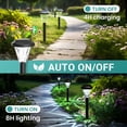 thumbnail image 3 of Luces solares para jardín GIGALUMI, paquete de 8, impermeables, luz blanca fría, 3 of 6