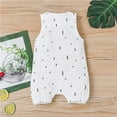 thumbnail image 4 of Toddler Baby Girl Rompers Baby Girls Romper Summer Sleeveless One-pieces Jumpsuit Cotton Linen Outfits Summer Jumpsuit For Girls Boys, 4 of 9