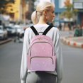 thumbnail image 7 of JIALIOU Mini Backpack Purse for Women Quilted Casual Daypack Small Travel Shoulder Bag, Glittering Purple Pink, 7 of 7